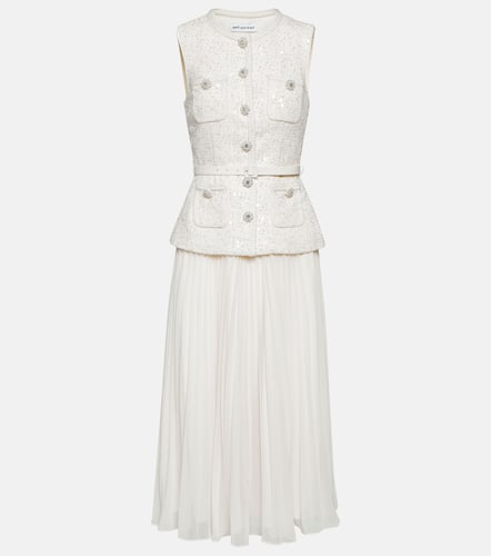 Sequined boucle midi dress - Self-Portrait - Modalova