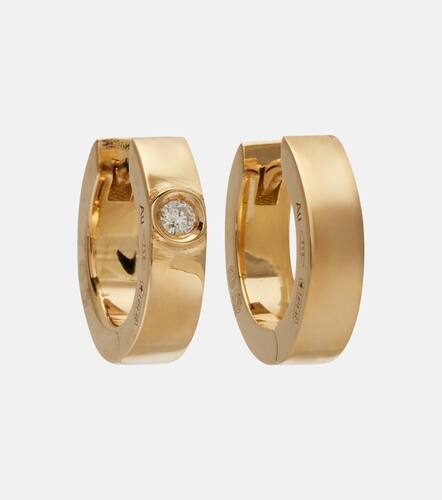 Kt hoop earrings with diamond - Toteme - Modalova