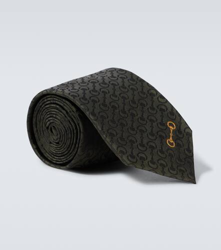 Corbata de jacquard de seda con Horsebit - Gucci - Modalova