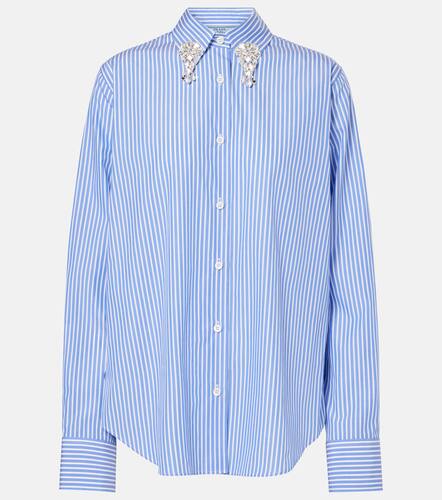 Camicia in popeline di cotone a righe - Prada - Modalova