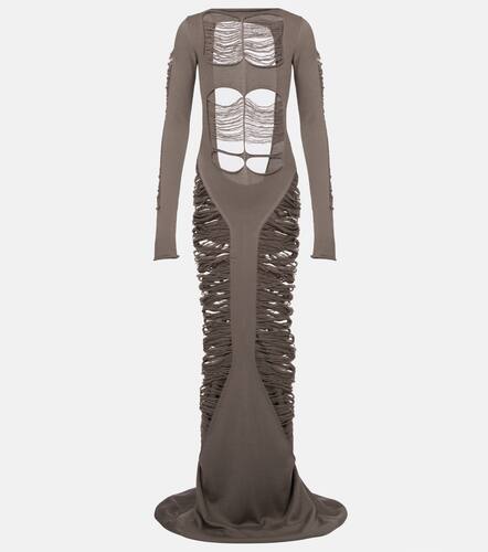 Distressed wool maxi dress - Rick Owens - Modalova