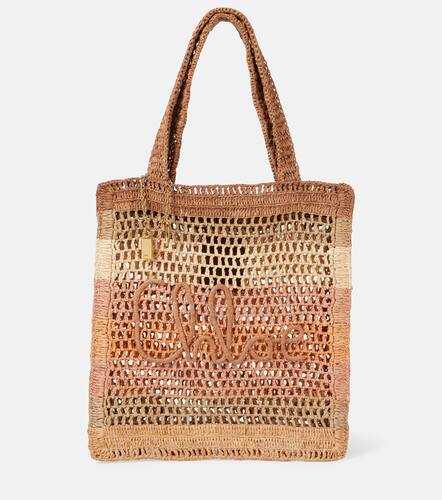 Summer Banana striped raffia tote bag - Chloe - Modalova