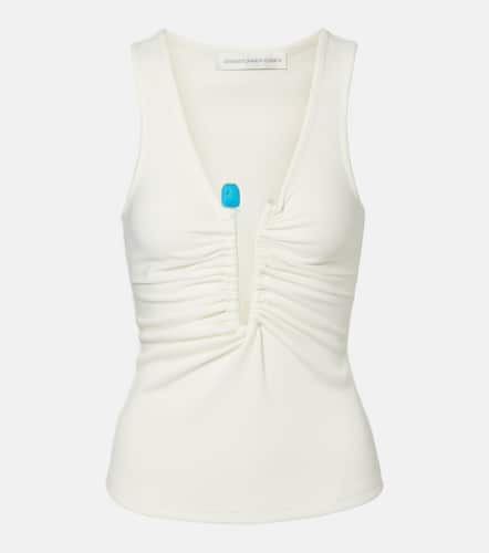 Crystal Pin embellished jersey tank top - Christopher Esber - Modalova