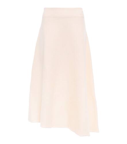 Jupe midi  taille haute en laine vierge - Jil Sander - Modalova