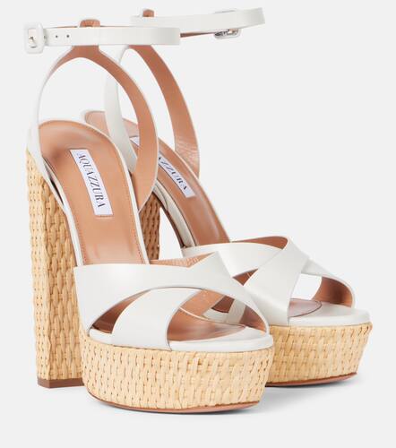 Sunseeker 140 leather platform sandals - Aquazzura - Modalova