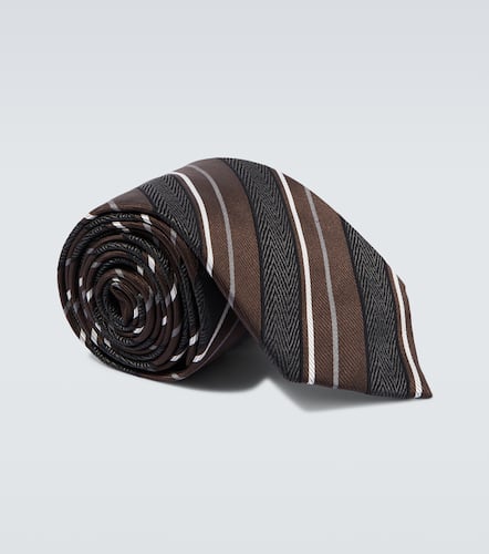 Corbata en mezcla de seda a rayas - Brioni - Modalova