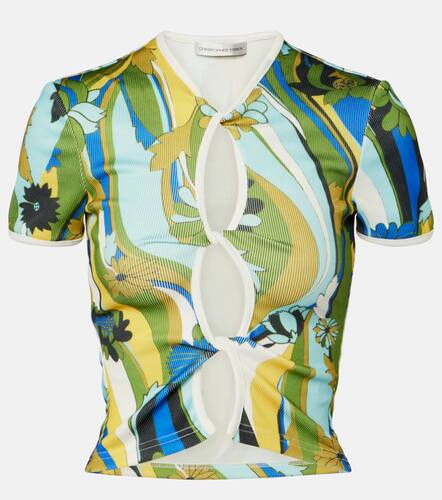Acidic Floral cropped T-shirt - Christopher Esber - Modalova