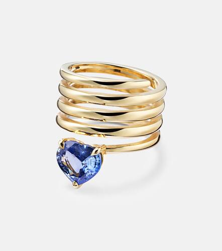 Heart Spiral 18kt ring with sapphire - Shay Jewelry - Modalova