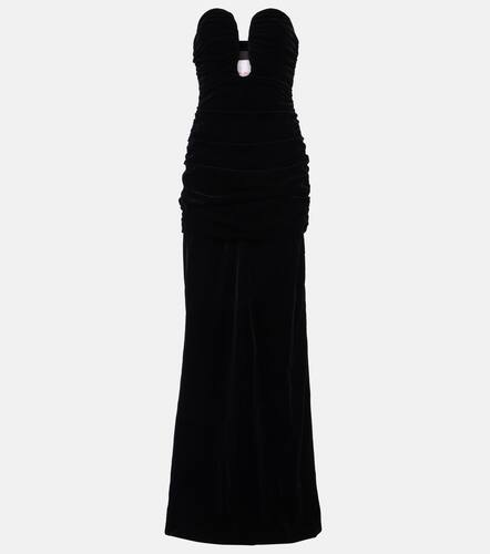Ruched velvet bustier gown - Carolina Herrera - Modalova