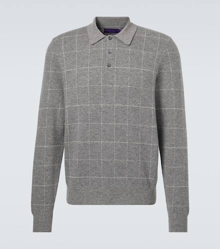 Polo en cachemire  carreaux - Ralph Lauren Purple Label - Modalova