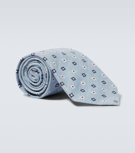 Corbata de seda y algodón estampada - Dunhill - Modalova