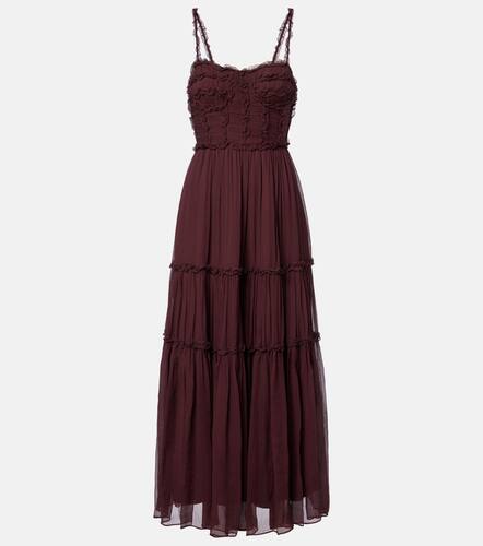 Talitha ruffled silk chiffon midi dress - Ulla Johnson - Modalova