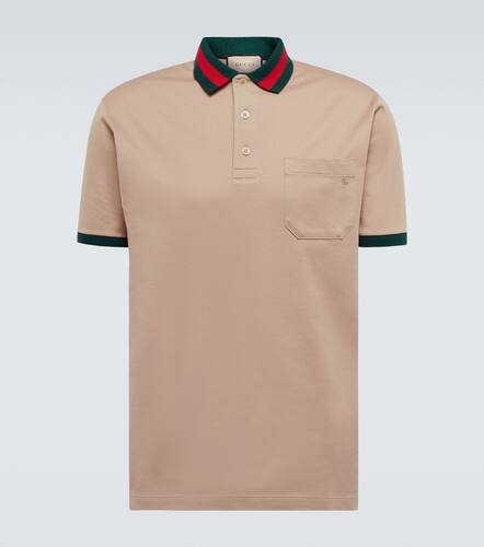 Web-collar piquÃ© polo shirt - Gucci - Modalova