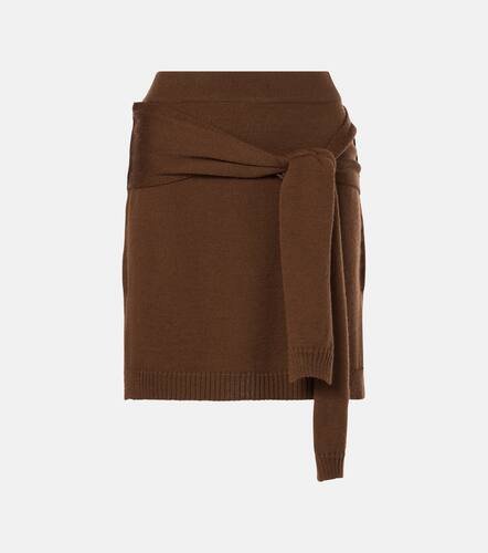 Trompe l'oil wool-blend miniskirt - Lemaire - Modalova