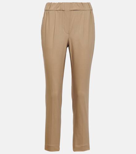 Cotton-blend twill chinos - Brunello Cucinelli - Modalova
