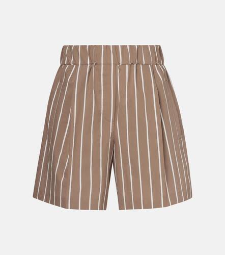 Striped cotton-blend Bermuda shorts - Brunello Cucinelli - Modalova