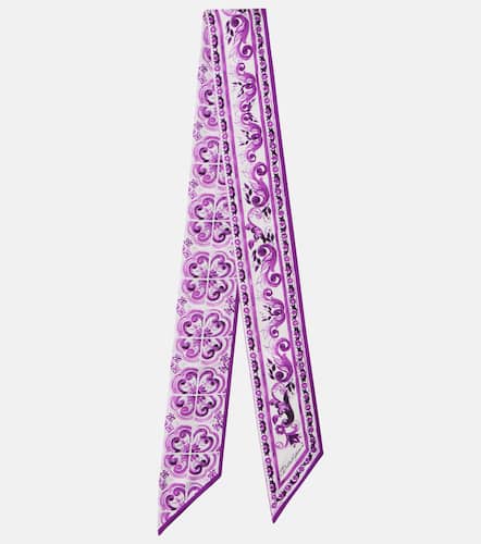 Majolica silk twill scarf - Dolce&Gabbana - Modalova