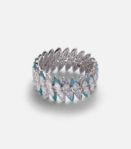 Kt white gold ring with diamonds - Kamyen - Modalova