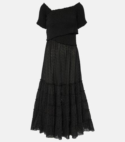 Soledad smocked cotton midi dress - Poupette St Barth - Modalova