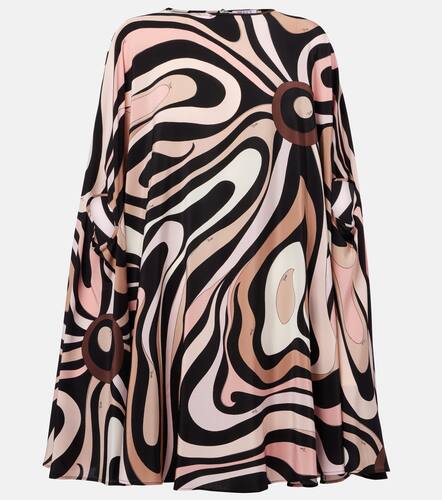 Marmo caped crepe de chine minidress - Pucci - Modalova