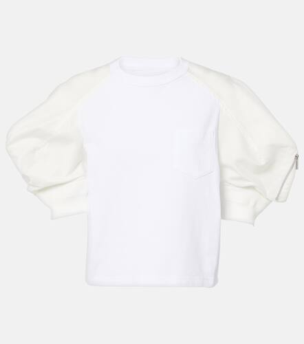Puff-sleeve cotton-blend T-shirt - Sacai - Modalova