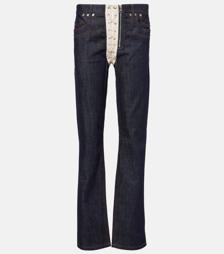 Lace-up high-rise straight jeans - Jean Paul Gaultier - Modalova