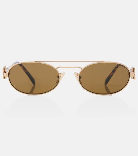Miu Miu Logo oval sunglasses - Miu Miu - Modalova