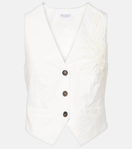 Gilet de costume Monili en coton mlang - Brunello Cucinelli - Modalova