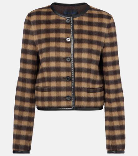 Checked leather-trimmed wool-blend jacket - Proenza Schouler - Modalova