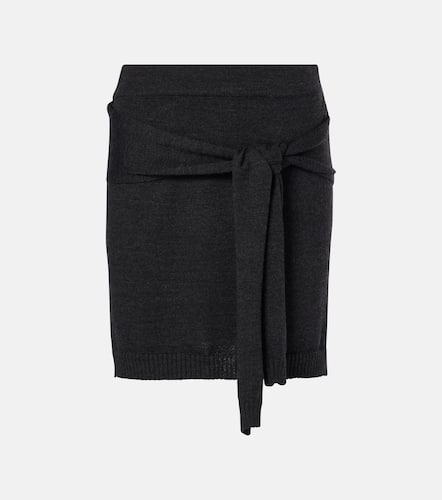 Trompe l'oil wool-blend miniskirt - Lemaire - Modalova