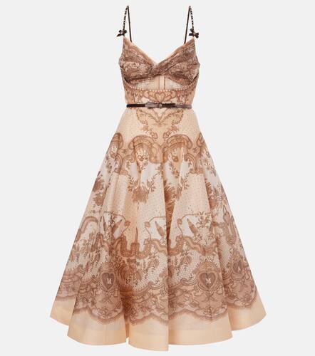 Robe midi Crush en lin et soie - Zimmermann - Modalova