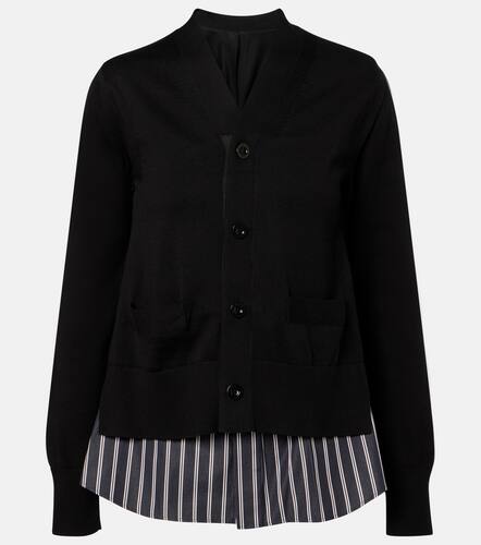 Sacai Layered cotton cardigan - Sacai - Modalova