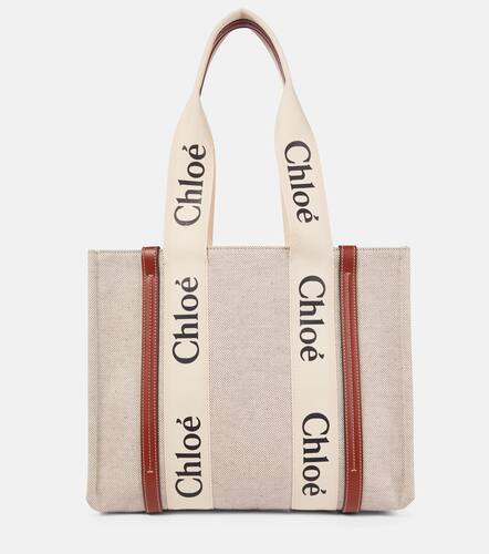 ChloÃ© Woody Medium canvas tote - Chloe - Modalova