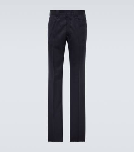 Herringbone wool straight pants - Maison Margiela - Modalova
