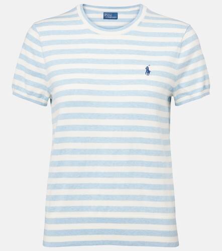 Striped ribbed-knit cotton-blend T-shirt - Polo Ralph Lauren - Modalova
