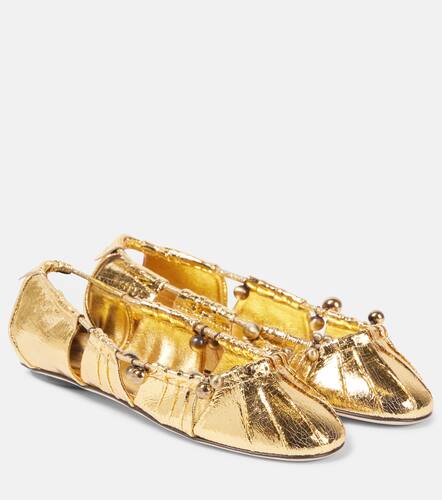 Luna cutout metallic leather ballet flats - Chloe - Modalova