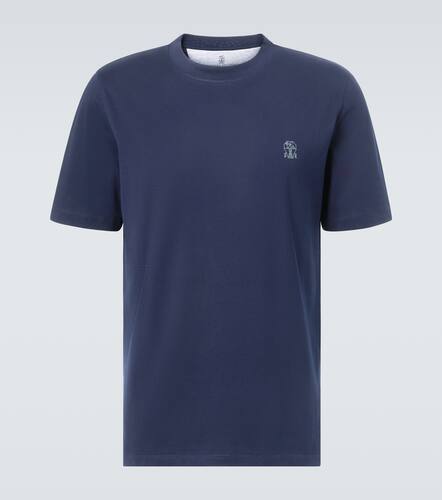 Logo cotton jersey T-shirt - Brunello Cucinelli - Modalova