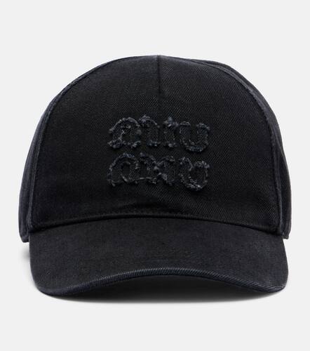 Miu Miu Logo denim baseball cap - Miu Miu - Modalova