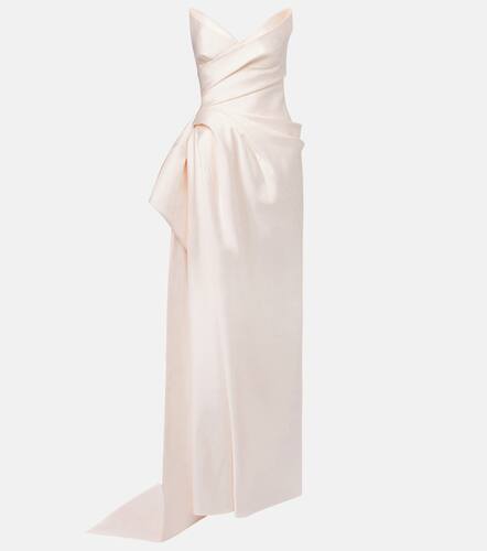 Draped strapless mikado gown - Monique Lhuillier - Modalova