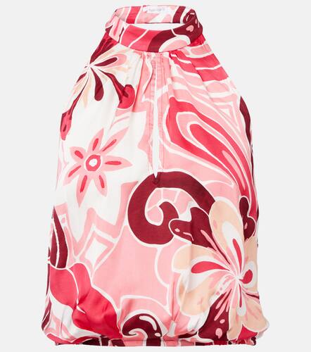 Clea printed halterneck satin top - Poupette St Barth - Modalova