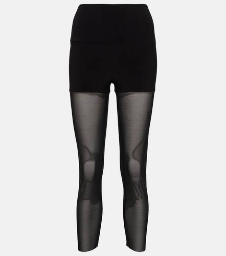 Norma Kamali Mesh-trimmed leggings - Norma Kamali - Modalova