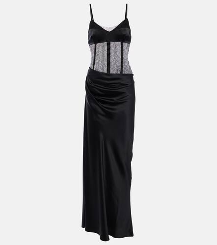 SIR Dunya draped silk satin gown - SIR - Modalova