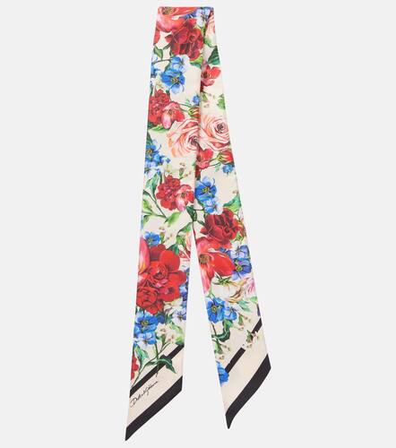 PaÃ±uelo de sarga de seda floral - Dolce&Gabbana - Modalova