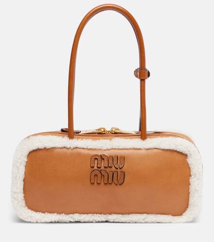 Sac Beau en cuir et shearling - Miu Miu - Modalova