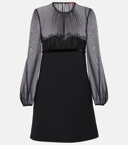 Jader sable and silk georgette minidress - Max Mara - Modalova