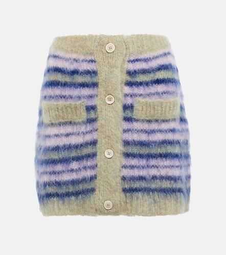 Mini-jupe raye en mohair mlang - Marni - Modalova