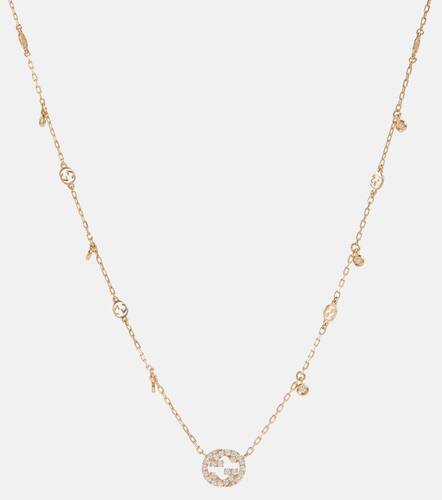 Interlocking G 18kt necklace with diamonds - Gucci - Modalova