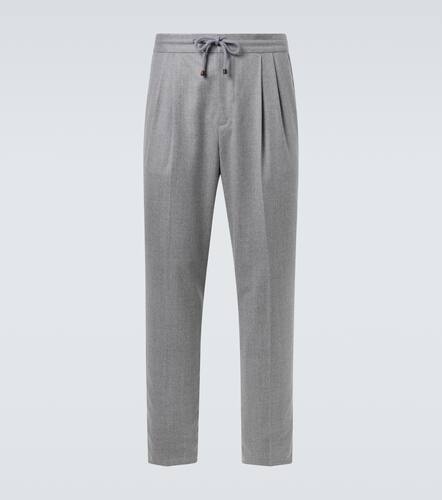 Pantalon droit en laine vierge - Brunello Cucinelli - Modalova