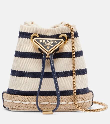 Secchiello Mini in canvas a righe - Prada - Modalova