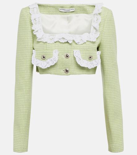 Cropped wool-blend jacket - Alessandra Rich - Modalova